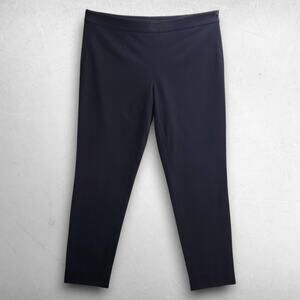 Emporio Armani Tailored Dress Pants Women 33 Waist Black Italy Stretch Side Zip